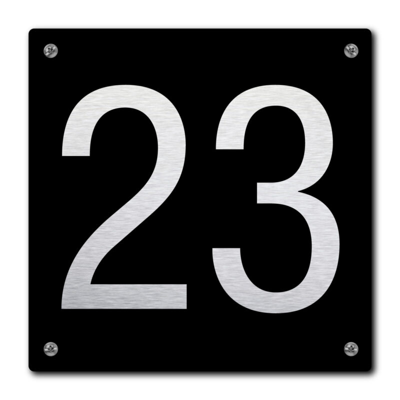Huisnummer zwart standaard nummer 23 Huisnummer zwart standaard nummer 23
