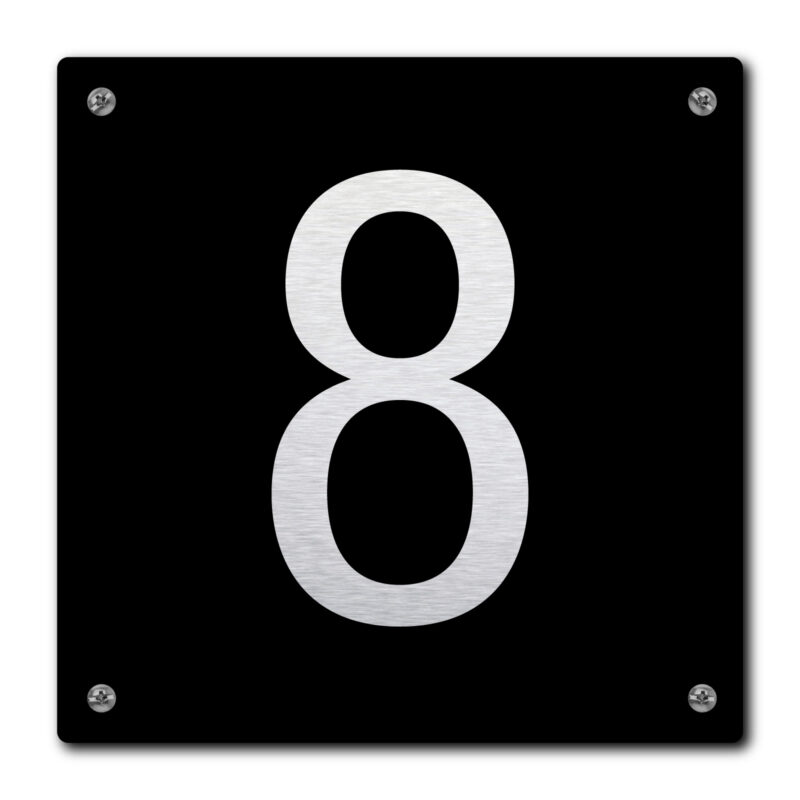Huisnummer zwart standaard nummer 8 Huisnummer zwart standaard nummer 8