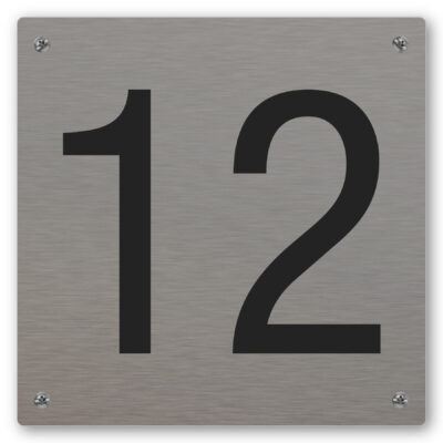Huisnummerbord rvs-look (designer test)