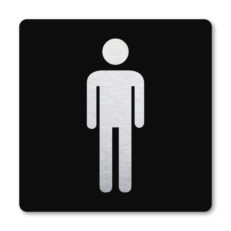 Pictogram toilet heren zwart