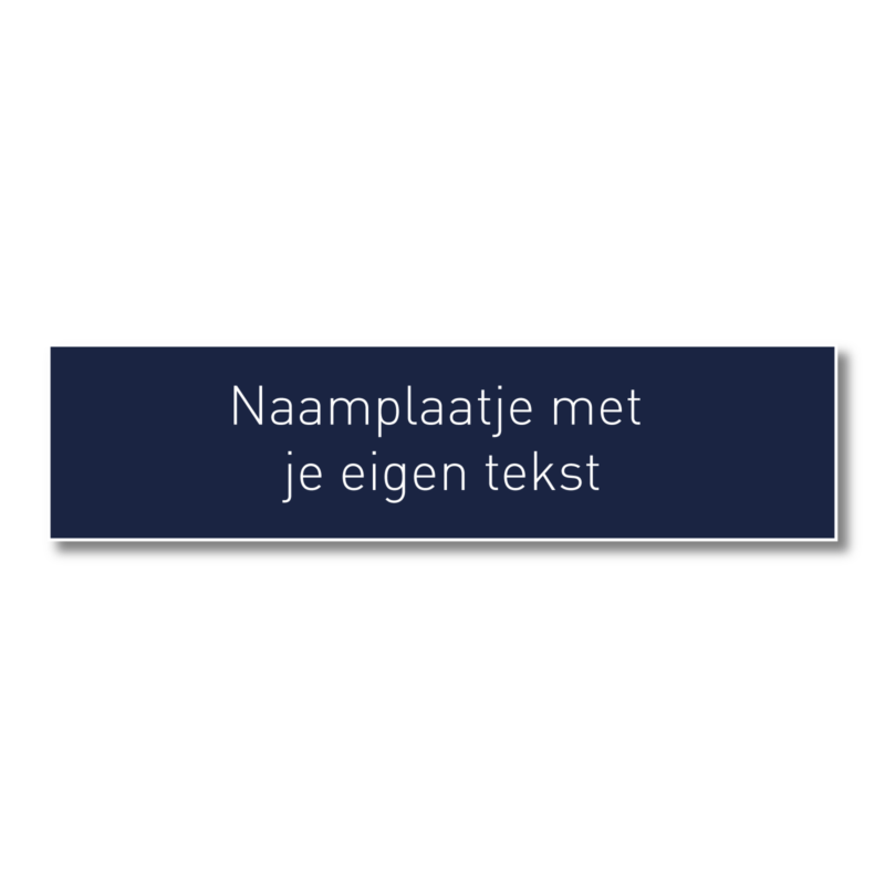 Naamplaatje 100 x 25 mm blauw