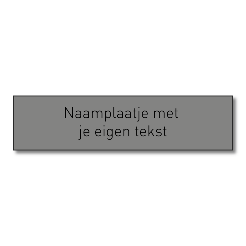 Naamplaatje 100 x 25 mm zwart
