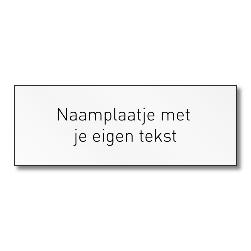 Naamplaatje 110 x 40 mm wit