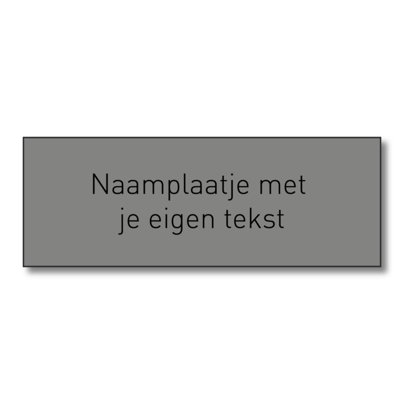Naamplaatje 110 x 40 mm zilver