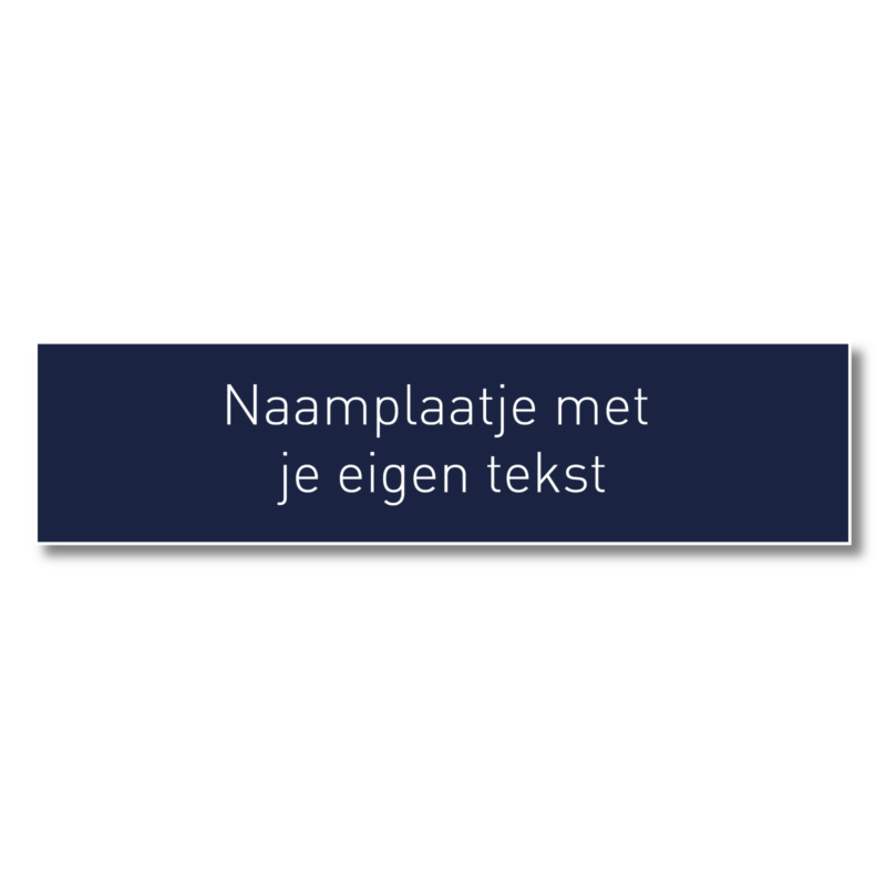 Naamplaatje 120 x 30 mm blauw