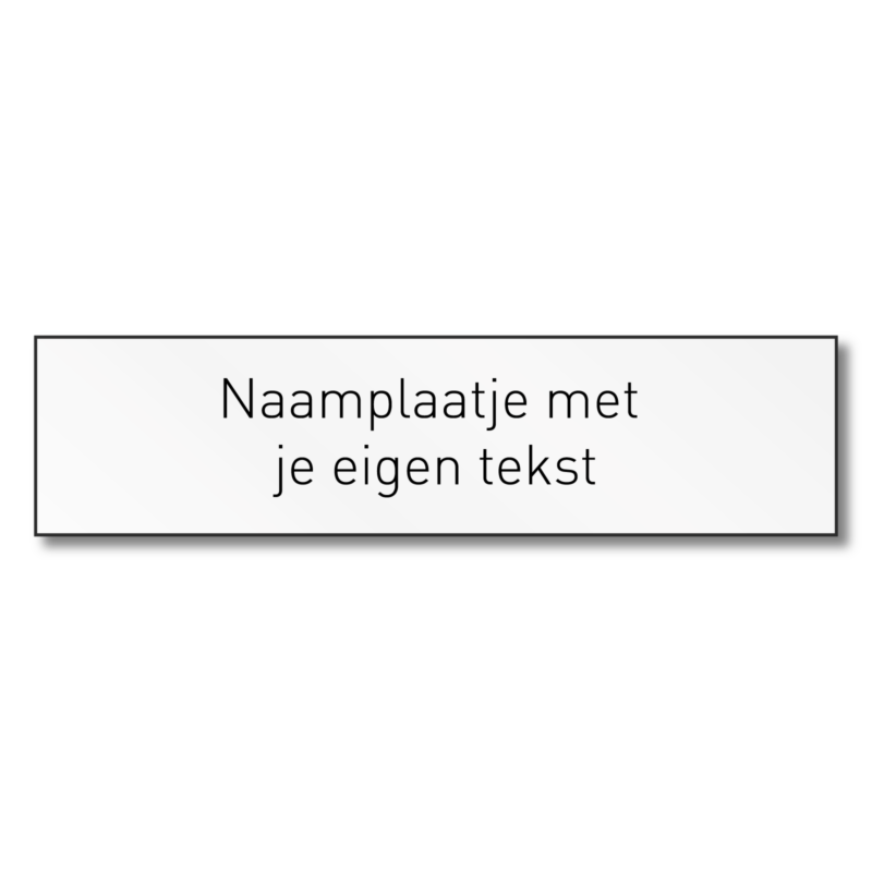 Naamplaatje 120 x 30 mm wit